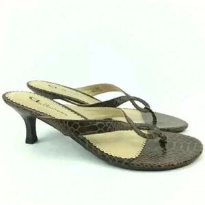 New CL Laundry Heels Sz 9 40 Jita Snakeskin Print